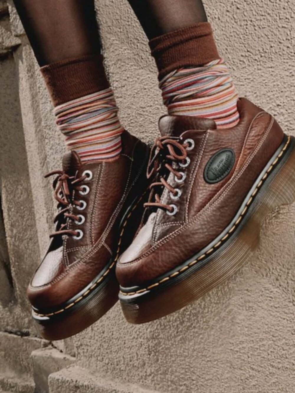 Grizzly Dark Brown~ Dr. Martens BUZZ 5-Eye Leather Shoes MSRP$210 CUTE &CHIC - Picture 2 of 16